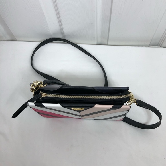 Victoria’s Secret Faux Leather Multicolor Chevron Removable Strap Crossbody Bag - Picture 10 of 15